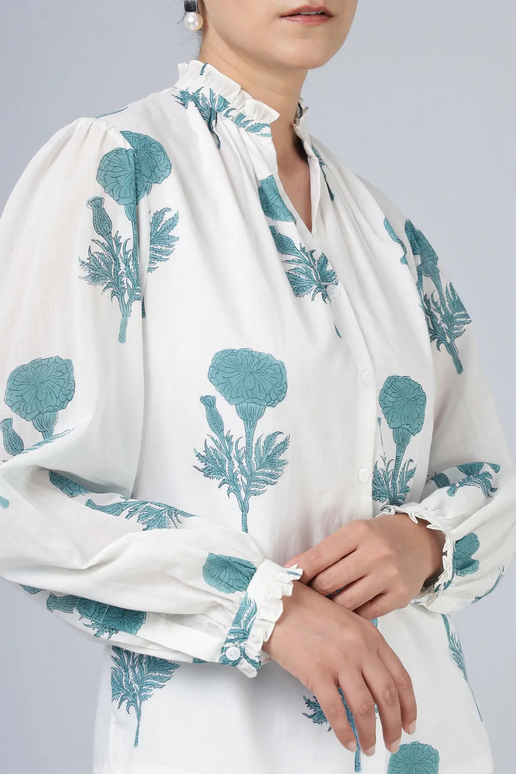 Geeta Shirt- Teal