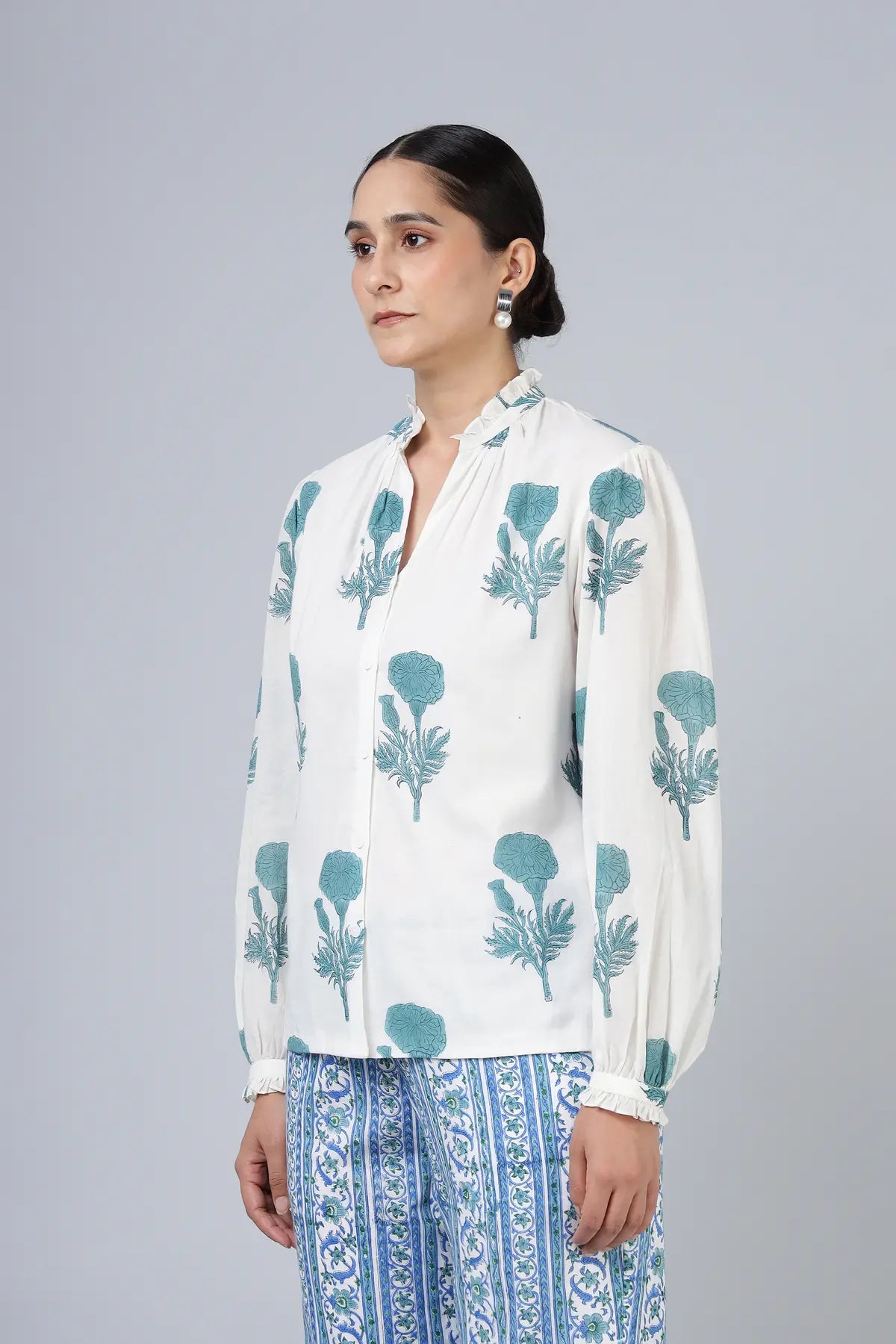 Geeta Shirt- Teal