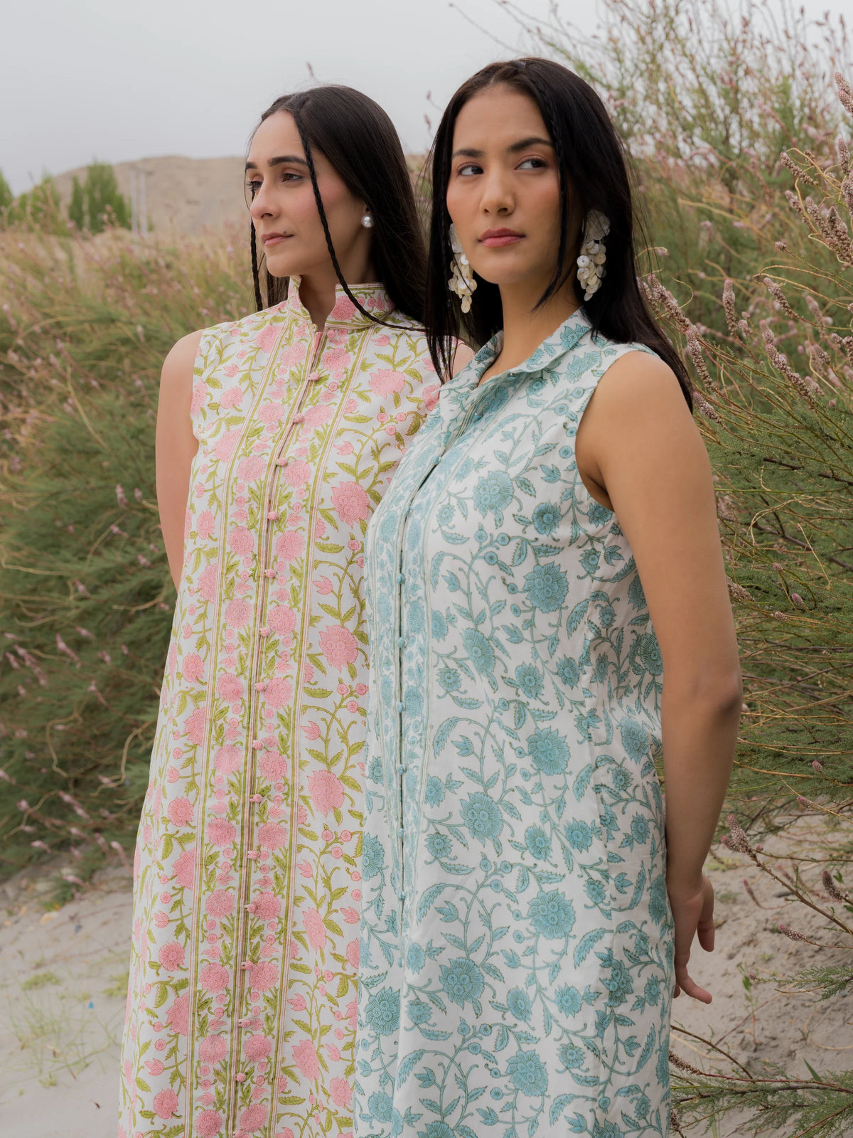 Heera Sleeveless Dress - Blue