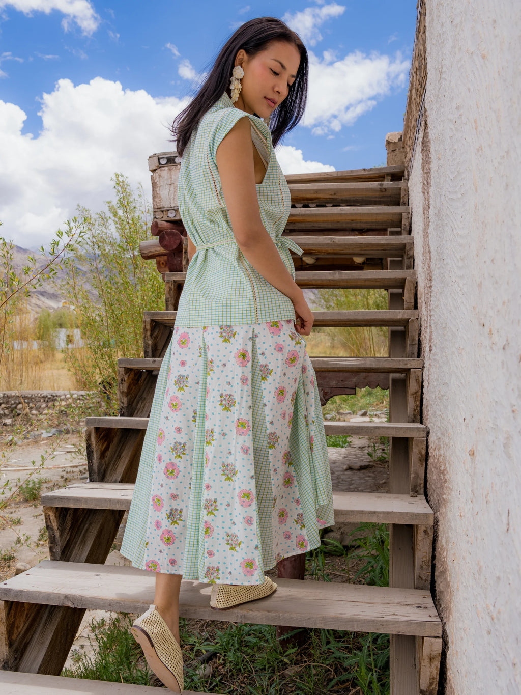 The Alchi Skirt in Blue