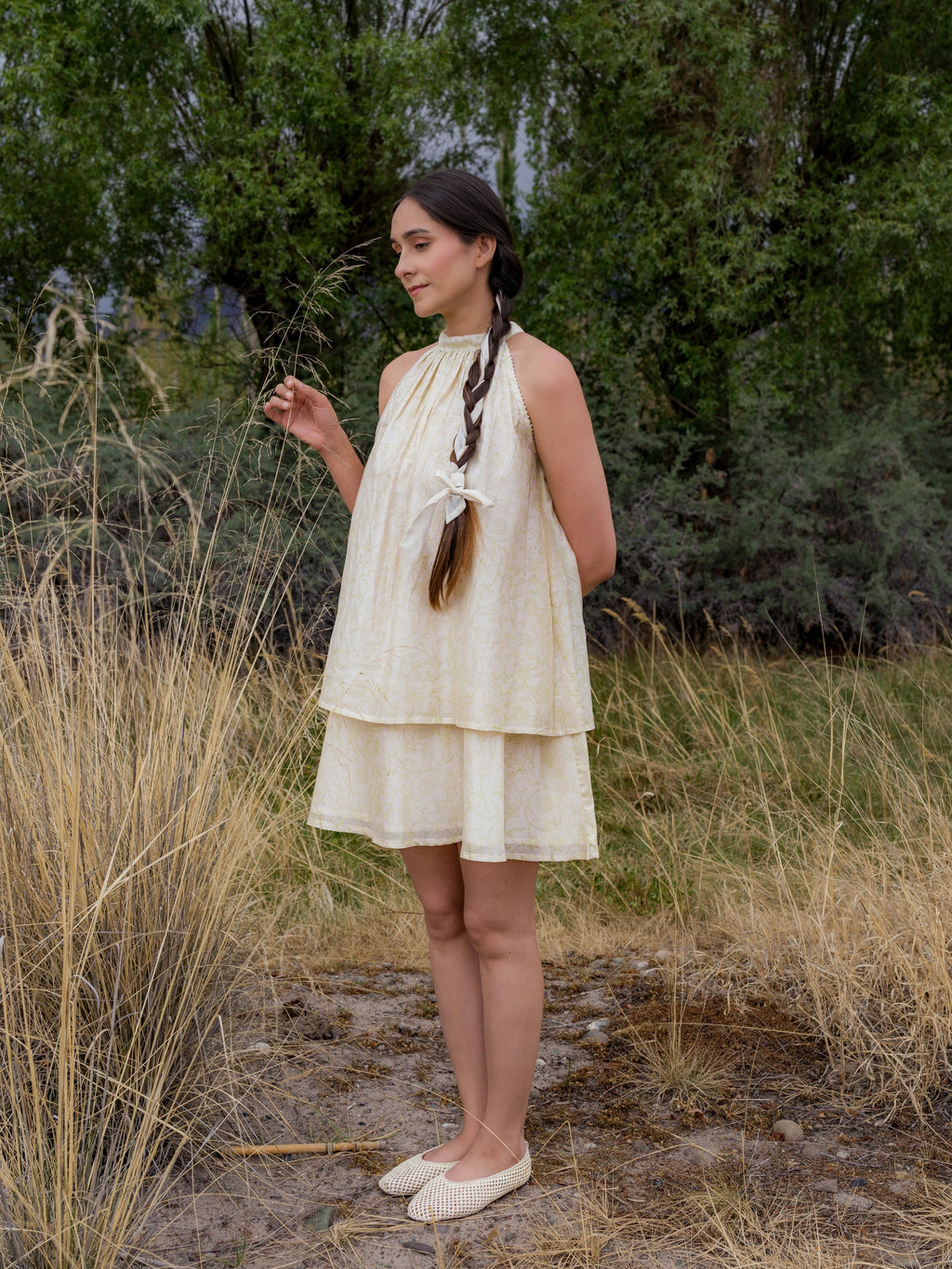 The Lha Dress in Beige