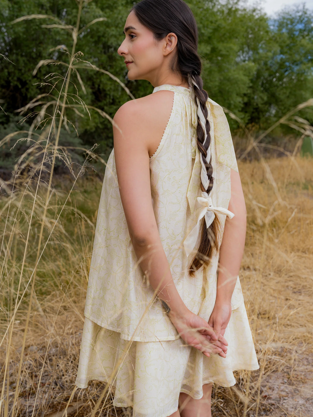 The Lha Dress in Beige